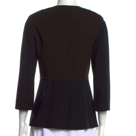 St John Jacket size 0 Sewn by hand, zipper, pockets, brown/black, small shou… - Picture 2 of 9